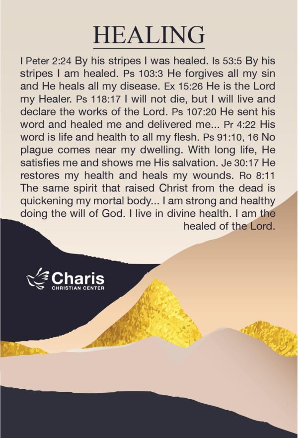 Healing Scripture Confession Card from Charis Christian Center