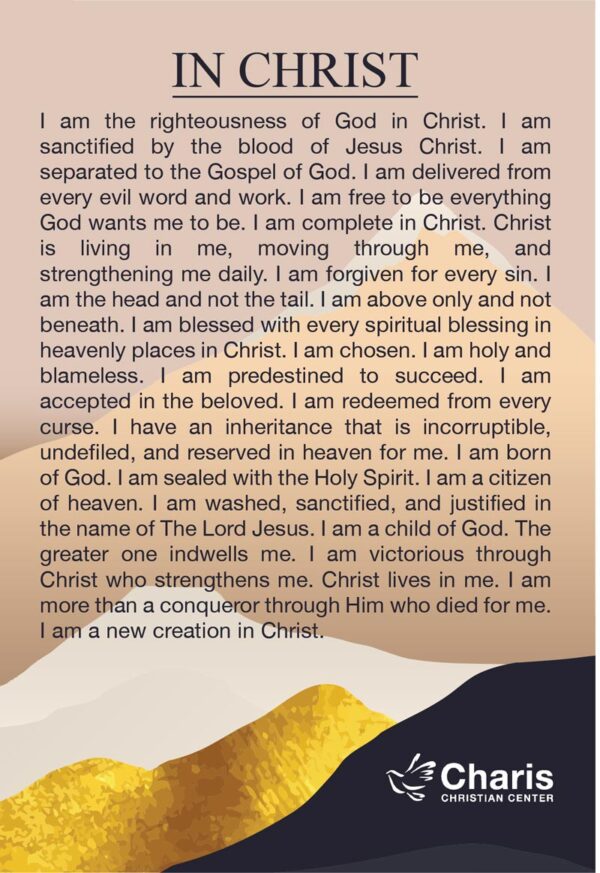 In Christ Scripture Confession Card