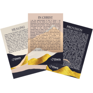 Bible Scripture Confession Cards on Healing, Provision, and identity In Christ