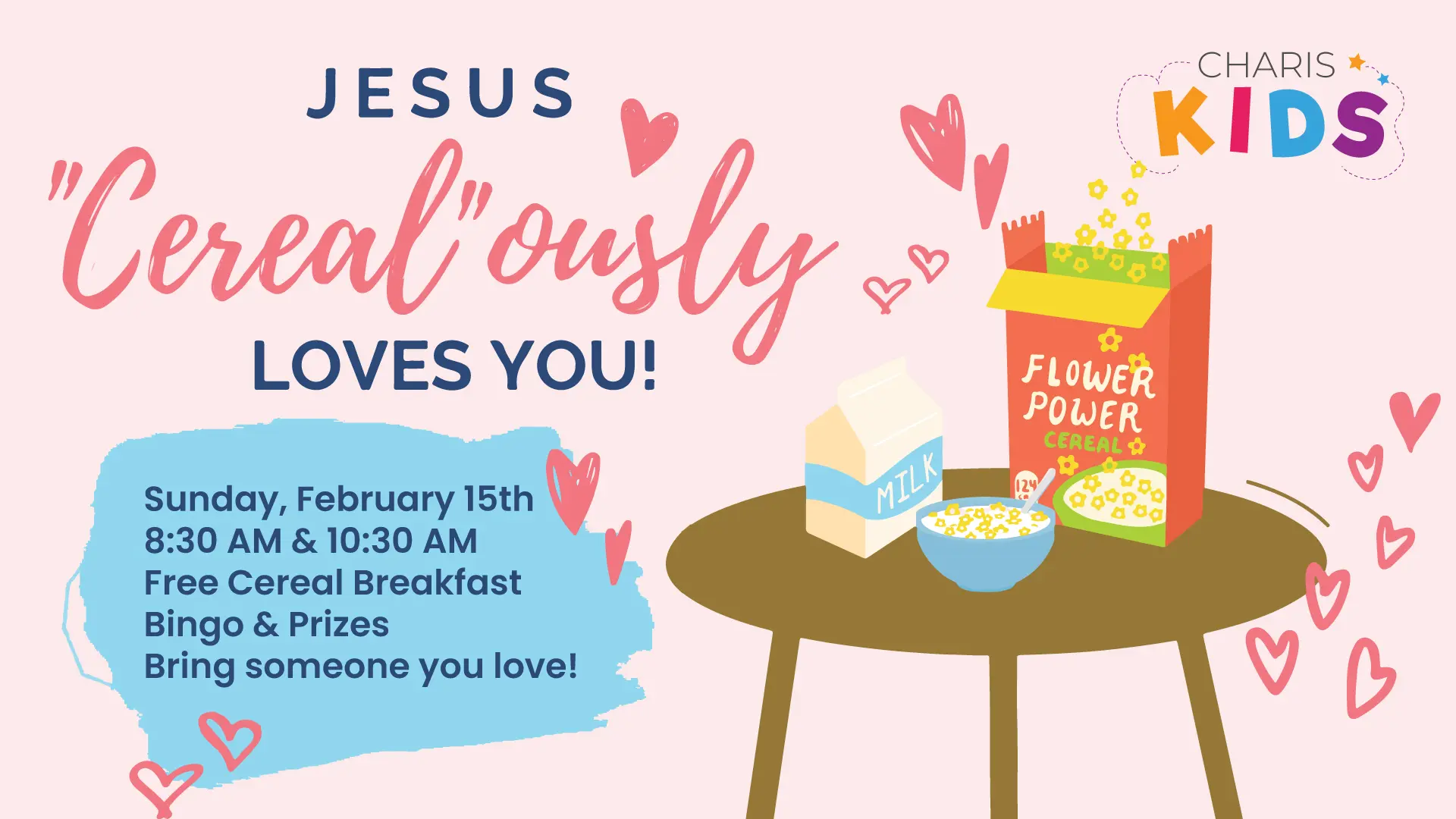 Jesus "Cereal"ously Loves You Party Invite