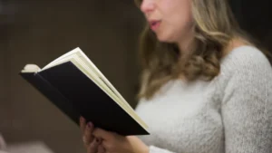Literature concept with woman